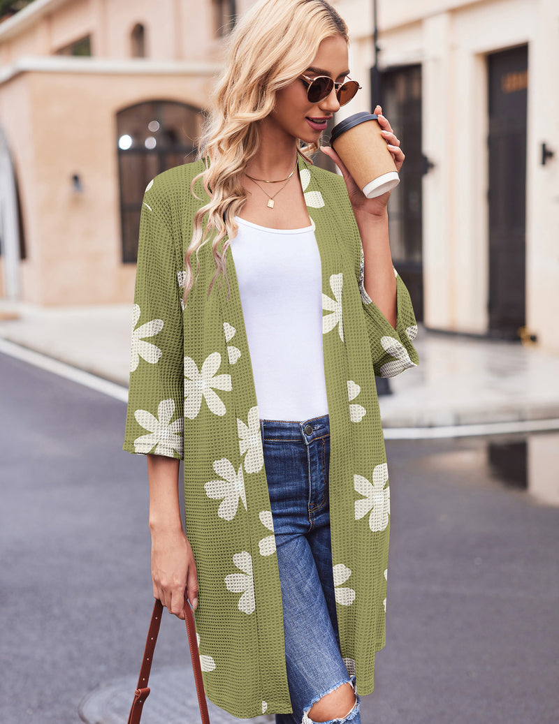 Ekouaer Soft Waffle Knit Bathrobe (US Only) Robes - Tophatter Daily Deals