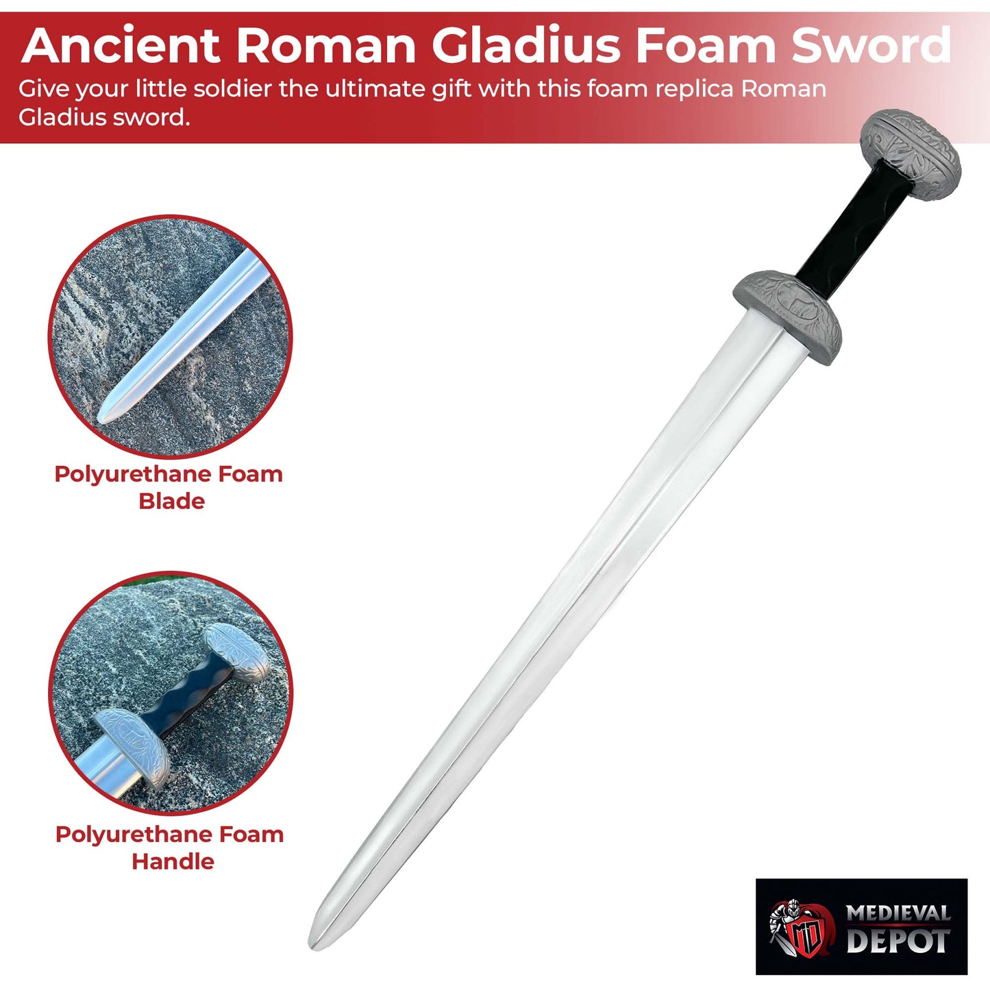 Ancient Roman Gladius Replica Foam Cosplay Costume LARP Sword swords - Tophatter Daily Deals