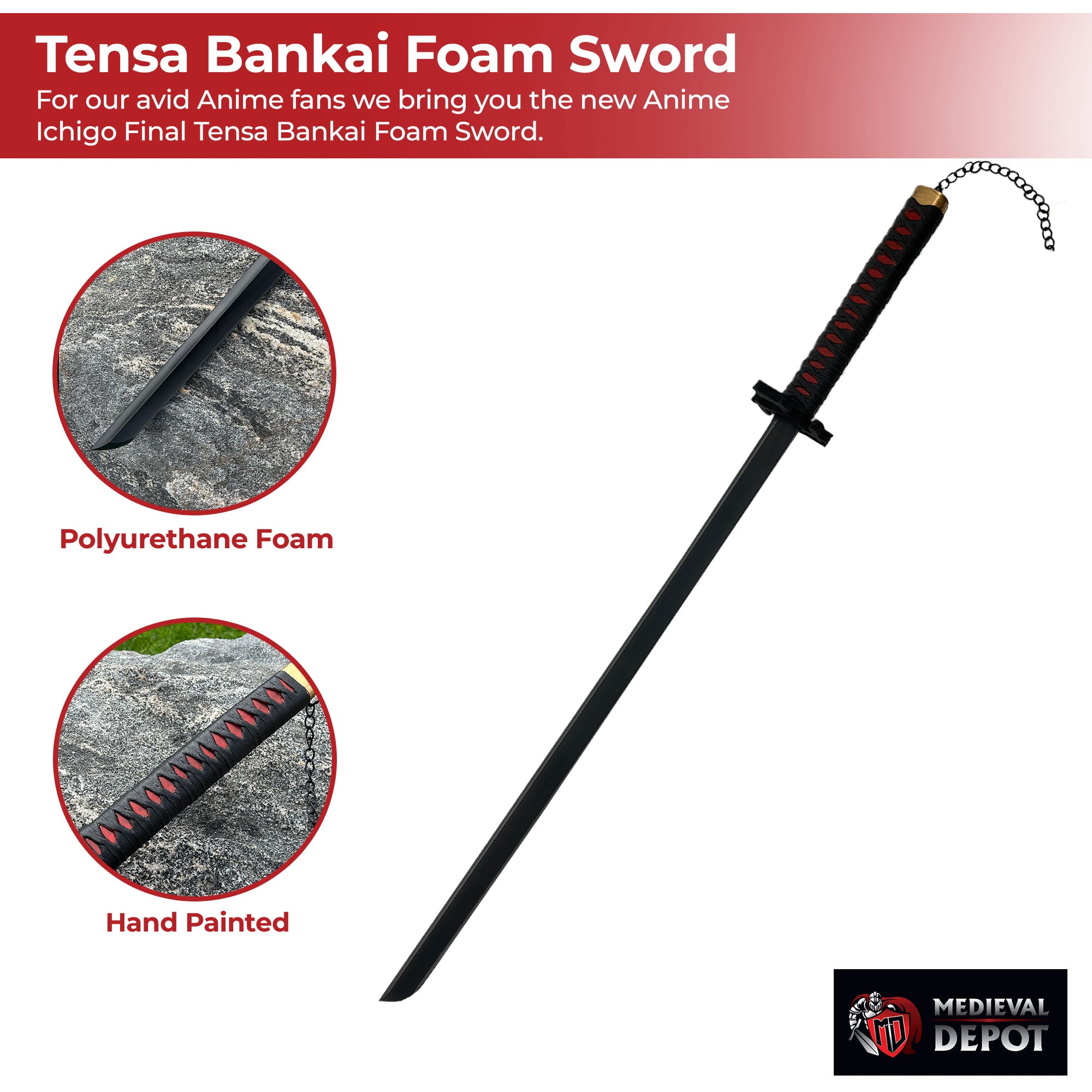Anime Ichigo Final Tensa Bankai Foam Sword swords - Tophatter Daily Deals