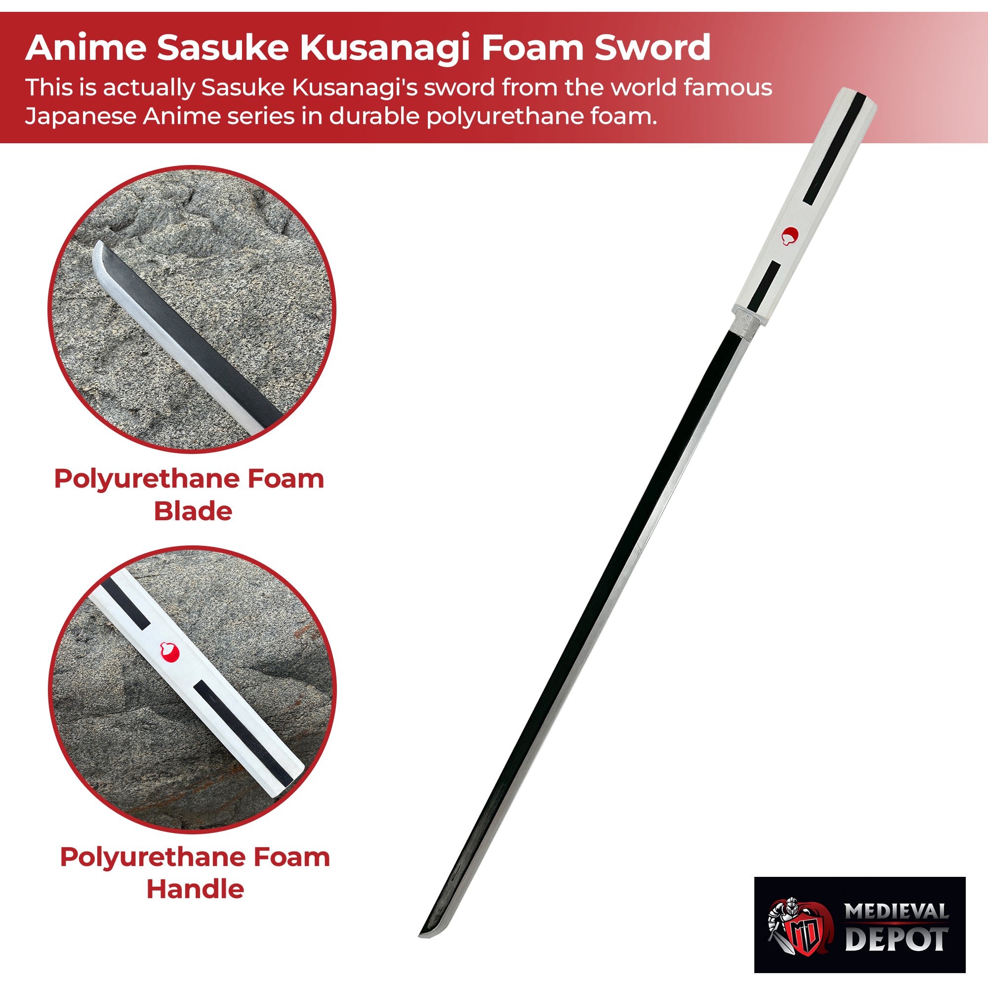 Anime Sasuke Kusanagi Foam Grass Cutter Sword swords - Tophatter Daily Deals