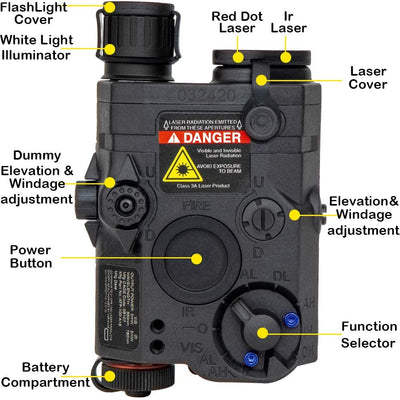 AN PEQ-15 Battery Case Red Dot Laser LED Flashlight - Tophatter Daily Deals