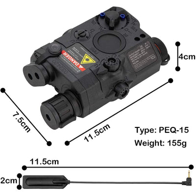 AN PEQ-15 Battery Case Red Dot Laser LED Flashlight - Tophatter Daily Deals