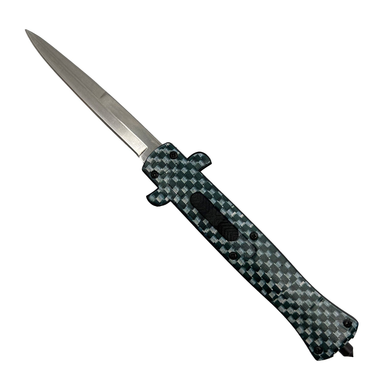 Ultralite ABS Automatic OTF Stiletto Knife Carbon Fiber - Tophatter Daily Deals