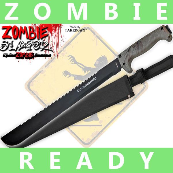 Full Tang Undead Slayer Sawback Machete - Hunting Camo Knife-Machete - Tophatter Daily Deals