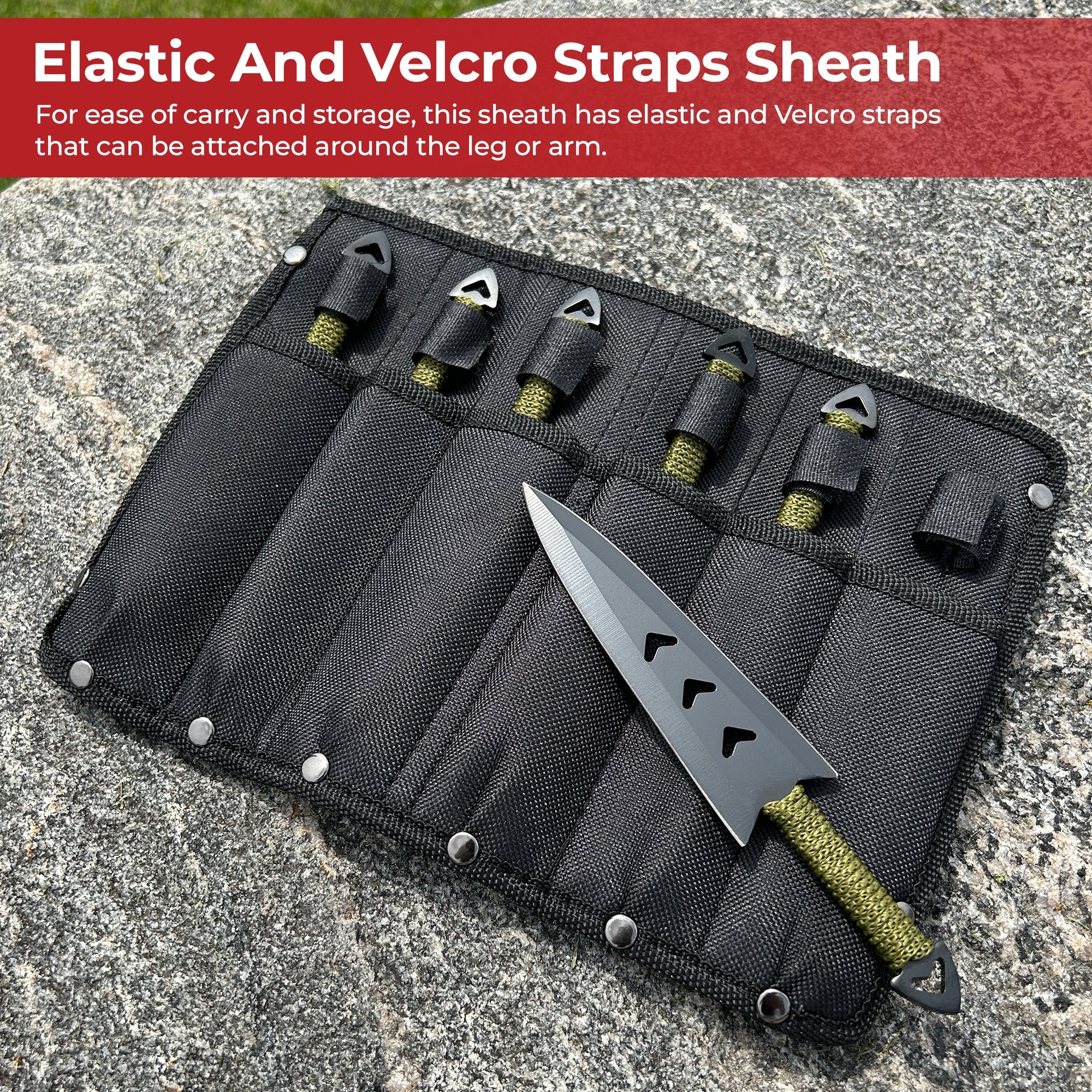 Apache Warrior Arrowhead Throwers Six Knives knives - Tophatter Daily Deals