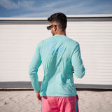 Bermies Men's Aqua Long Sleeve Tee Long Sleeves - Tophatter Daily Deals