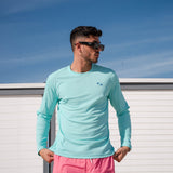 Bermies Men's Aqua Long Sleeve Tee Long Sleeves - Tophatter Daily Deals