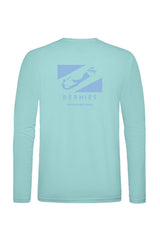 Bermies Men's Aqua Long Sleeve Tee Long Sleeves - Tophatter Daily Deals