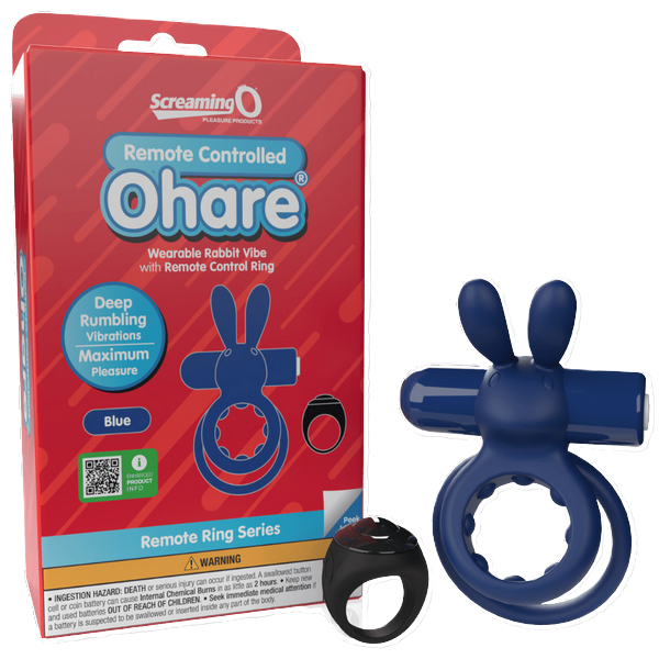 Ohare Remote Control (Blue) – Waterproof Rechargeable Wearable Rabbit Vibrator with Double-Ring Design > Sex Toys > Couples Toys - Tophatter Daily Deals