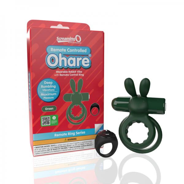 Ohare Remote Control (Green) – Waterproof Rechargeable Wearable Rabbit Vibrator with Double-Ring Design > Sex Toys > Couples Toys - Tophatter Daily Deals