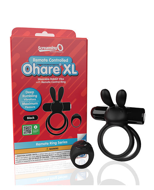 Ohare XL (Black) – Rechargeable Waterproof Remote Control Rabbit Vibrator > Sex Toys > Couples Toys - Tophatter Daily Deals