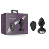 Ashella Vibes Jewel Remote Control Butt Plug Medium Black with and 10 Vibration Patterns > Anal Range > Jewel Butt Plugs - Tophatter Daily Deals