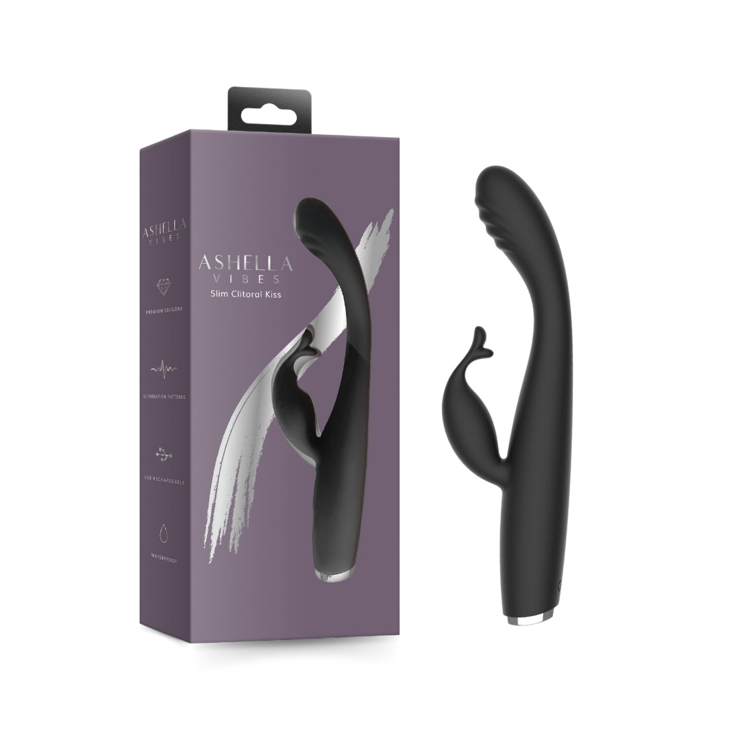 Ashella Vibes Slim Clitoral Kiss – Flexible Clitoral Stimulator Vibrator > Sex Toys For Ladies > Clitoral Vibrators and Stimulators - Tophatter Daily Deals