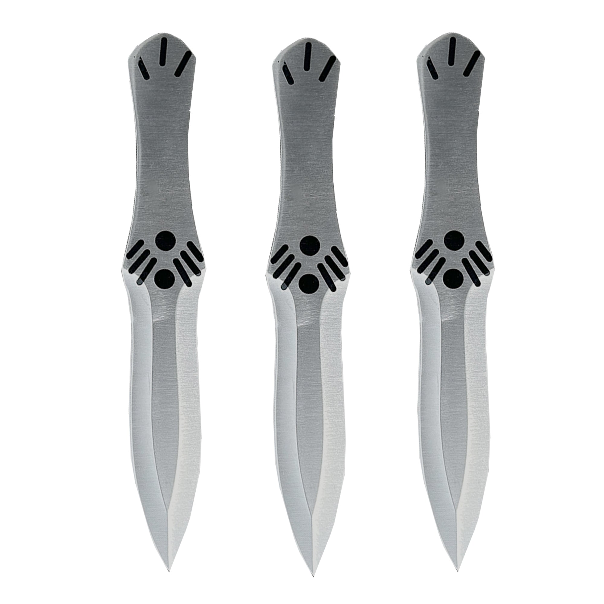Assassins Creed Brotherhood Silver 3 Piece Throwing Knife Set knives - Tophatter Daily Deals