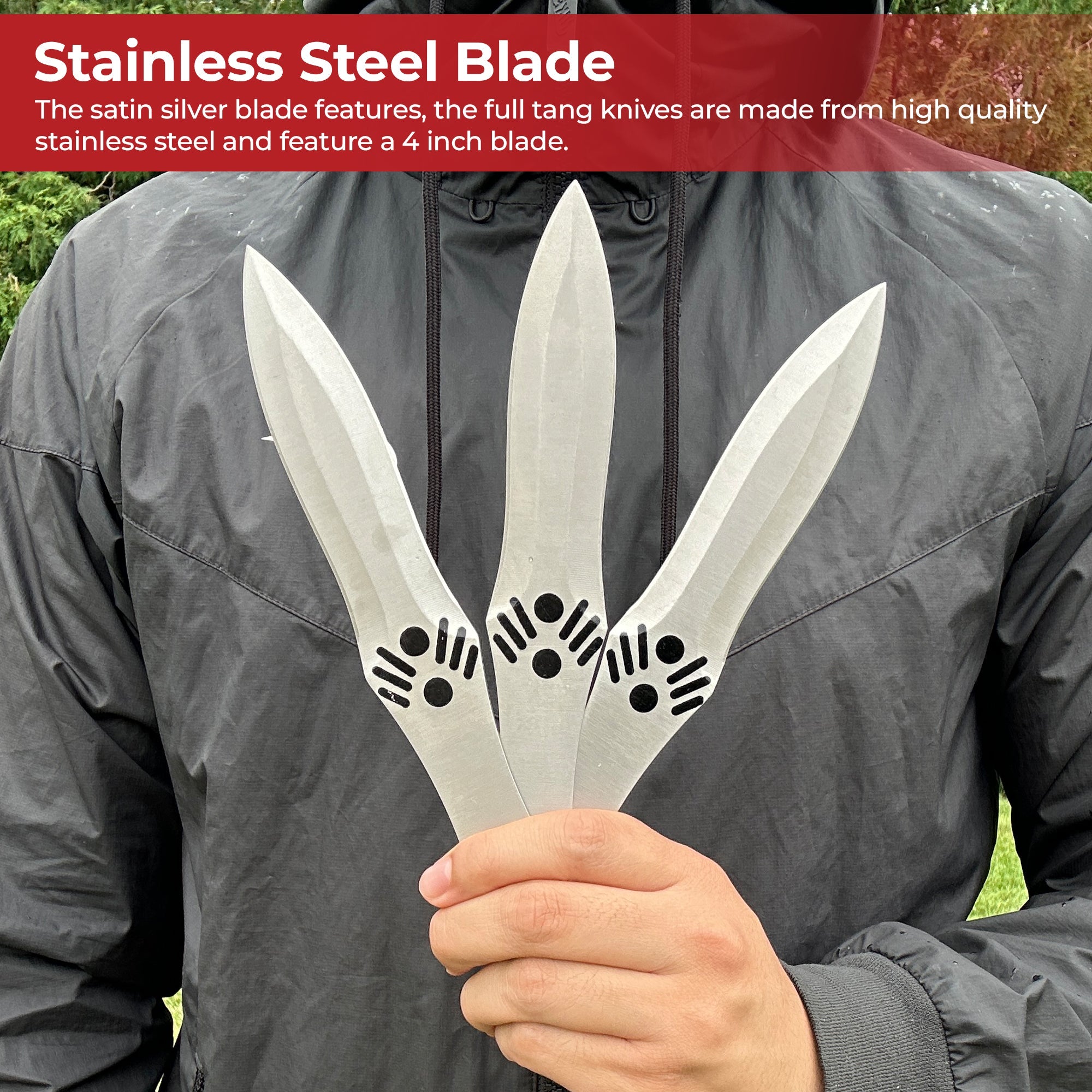 Assassins Creed Brotherhood Silver 3 Piece Throwing Knife Set knives - Tophatter Daily Deals