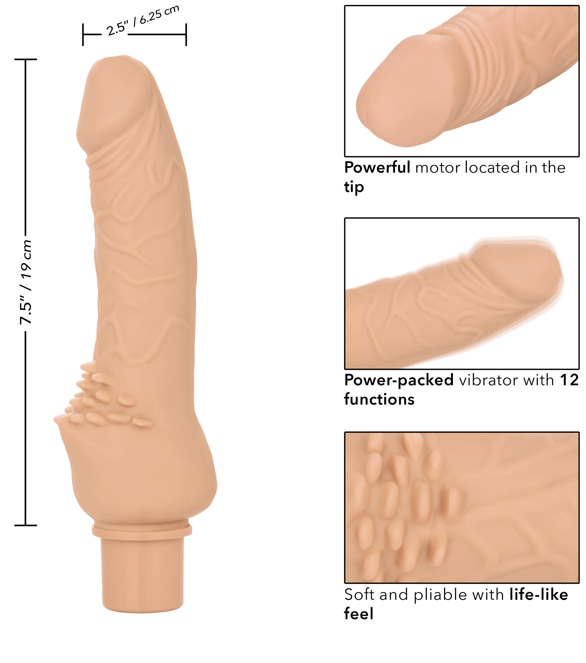 Power Stud Cliterrific Extra Large Vibrator - Ivory > Vibrators > Standard Vibrators - Tophatter Daily Deals