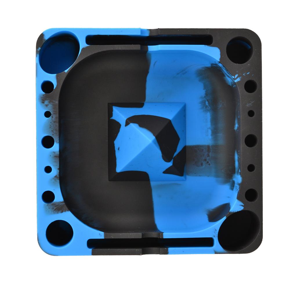 Tophatter's Inc. Tap Tray Original Silicone Ashtray Black Blue Swirl Tap Tray Ashtrays - Tophatter Daily Deals