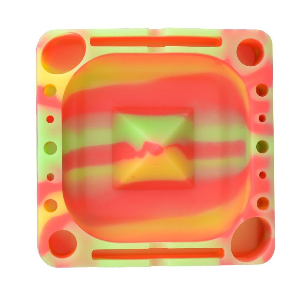 Tophatter's Inc. Tap Tray Original Silicone Ashtray Rasta Glow Tap Tray Ashtrays - Tophatter Daily Deals