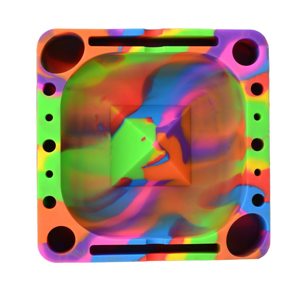 Tophatter's Inc. Tap Tray Original Silicone Ashtray Tie Dye Tap Tray Ashtrays - Tophatter Daily Deals
