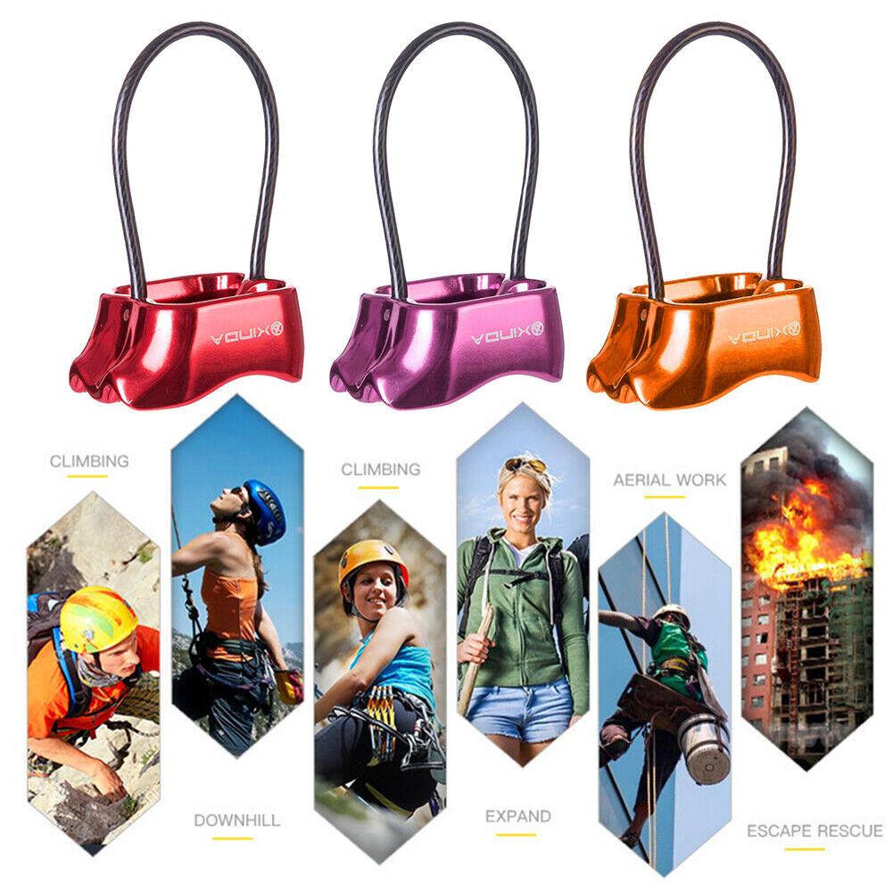 Descender for Climbing - Rappel ATC Belay Device Descender Outdoor Camping Rock Climbing Equipment Outdoor Recreation - Tophatter Daily Deals