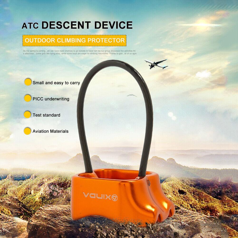 Descender for Climbing - Rappel ATC Belay Device Descender Outdoor Camping Rock Climbing Equipment Outdoor Recreation - Tophatter Daily Deals