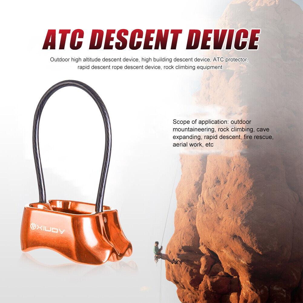 Descender for Climbing - Rappel ATC Belay Device Descender Outdoor Camping Rock Climbing Equipment Orange Outdoor Recreation - Tophatter Daily Deals
