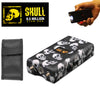 Grey Skull Self Defense Stun Gun 850K Volt Rechargeable LED Flashlight - TOPHATTER'S ARMORY DEALS Collectible Weapons - Tophatter Daily Deals