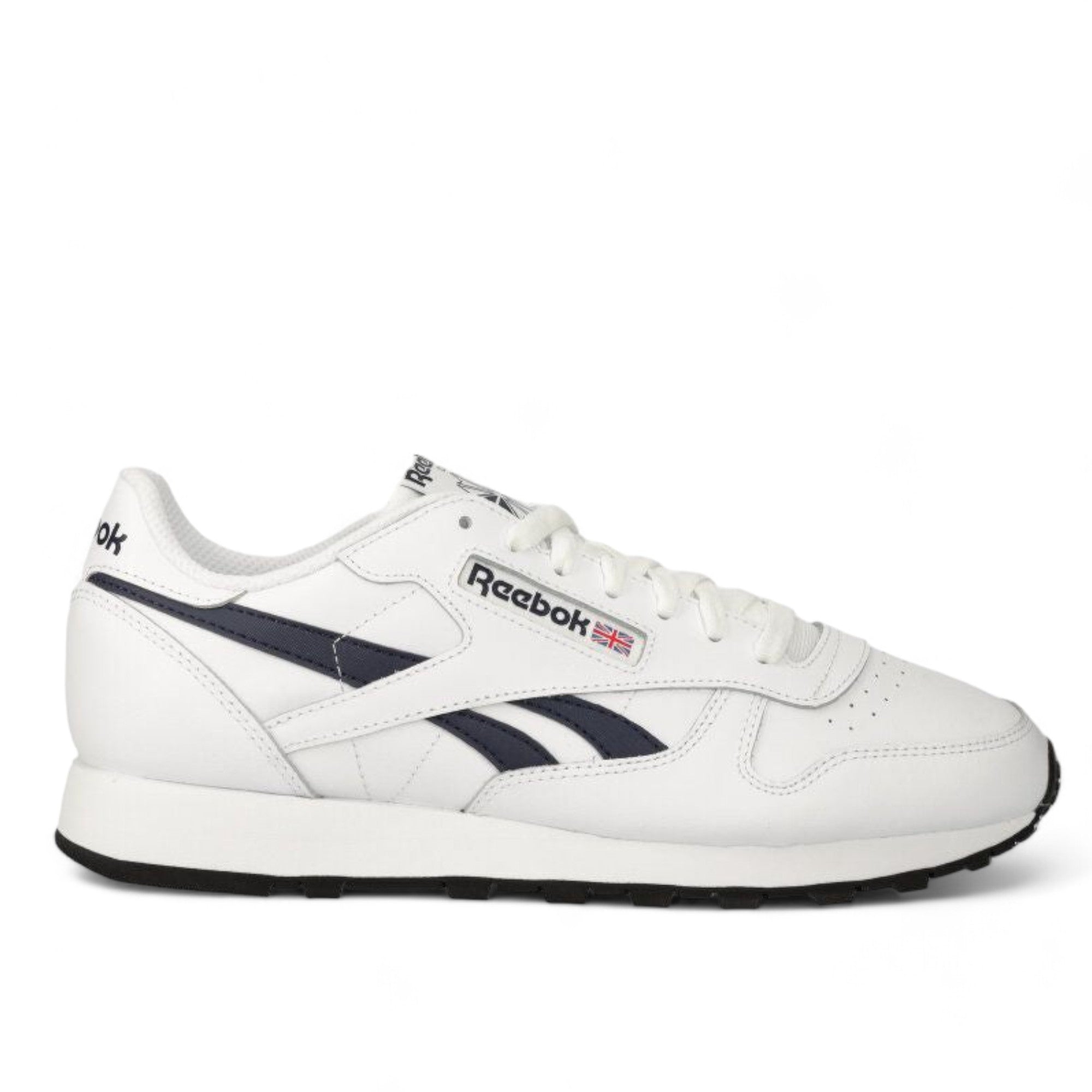 Reebok Men's Classic Leather Ftwh Shoes - Ftwh/Vctrnv/Chalk Ftwh Vctrnv Chalk Footwear - Tophatter Daily Deals