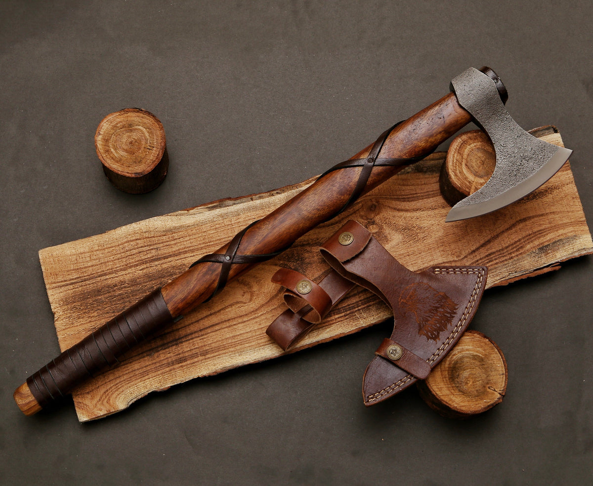 Viking Battle Ready Custom Smith Forged War Axe - TOPHATTER'S ARMORY DEALS Collectible Weapons - Tophatter Daily Deals