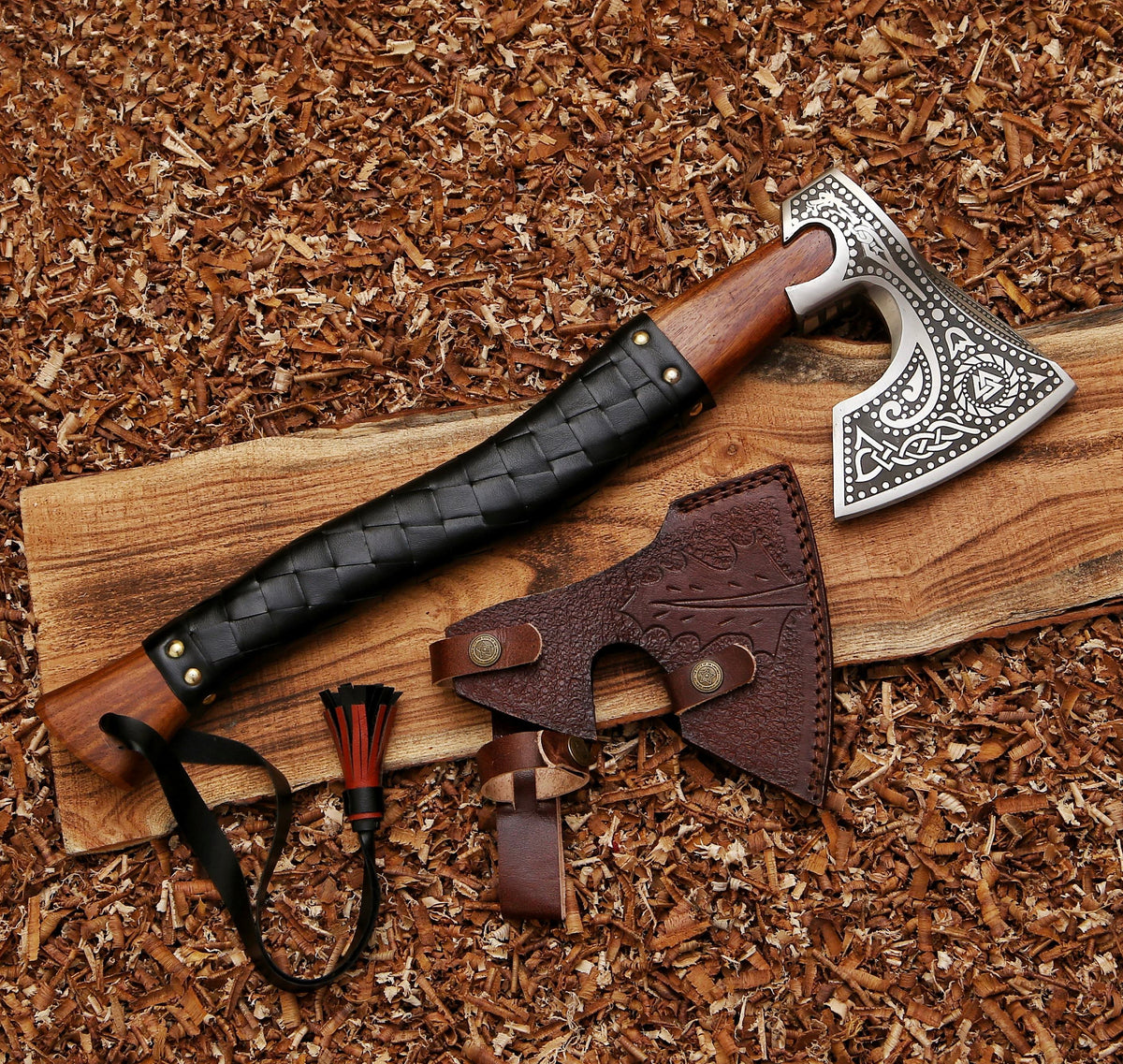 Handmade Norse King Functional Medieval Viking Bearded Axe - TOPHATTER'S ARMORY DEALS Collectible Weapons - Tophatter Daily Deals