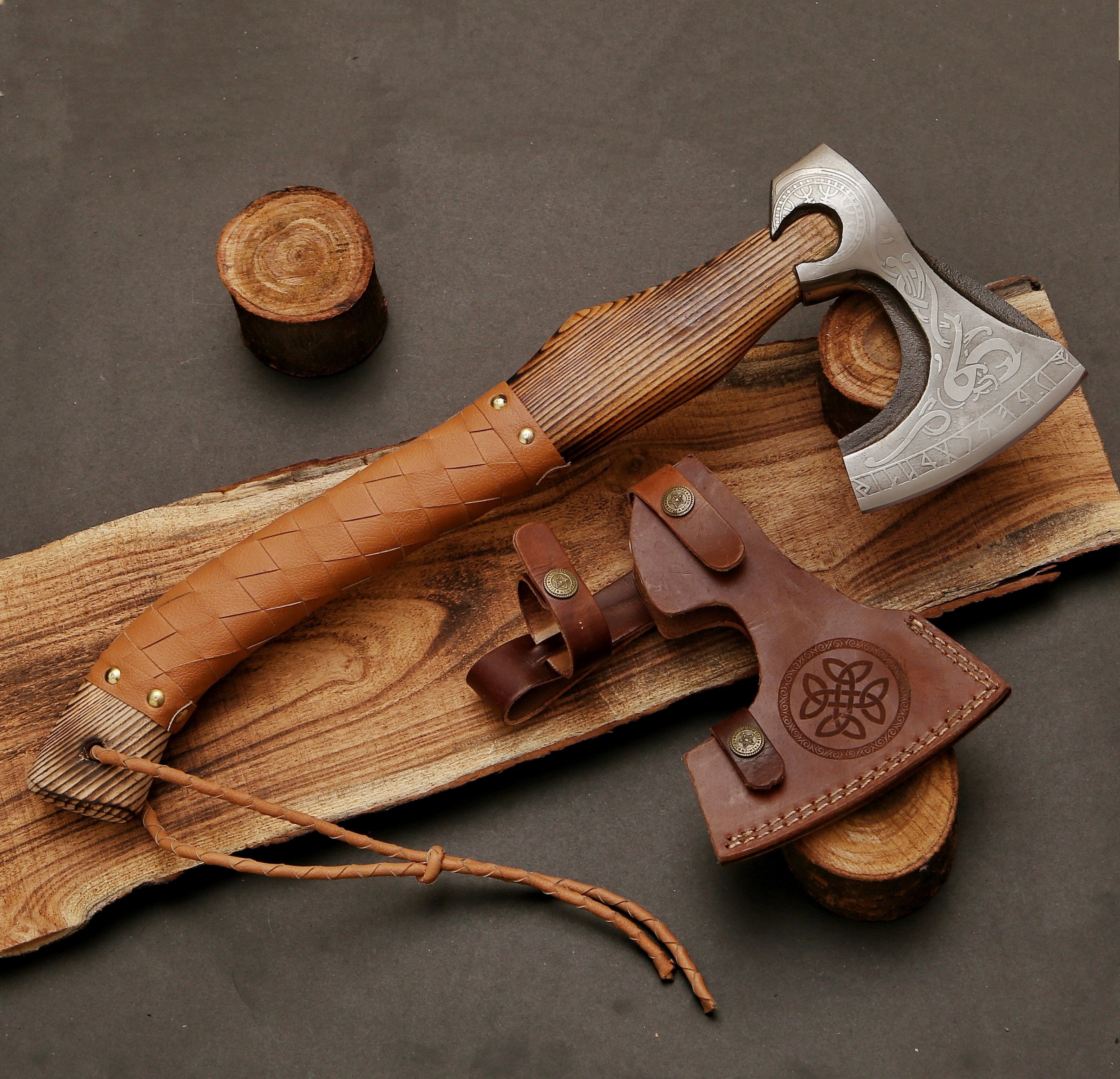 Hand Forged Celtic Viking Axe - TOPHATTER'S ARMORY DEALS Collectible Weapons - Tophatter Daily Deals
