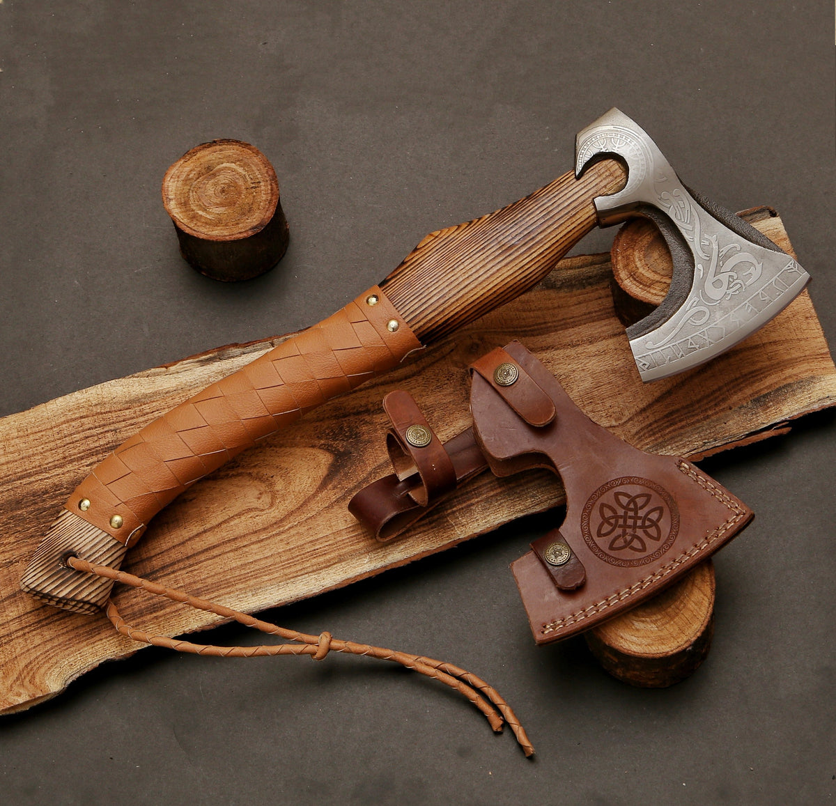 Hand Forged Celtic Viking Axe - TOPHATTER'S ARMORY DEALS Collectible Weapons - Tophatter Daily Deals