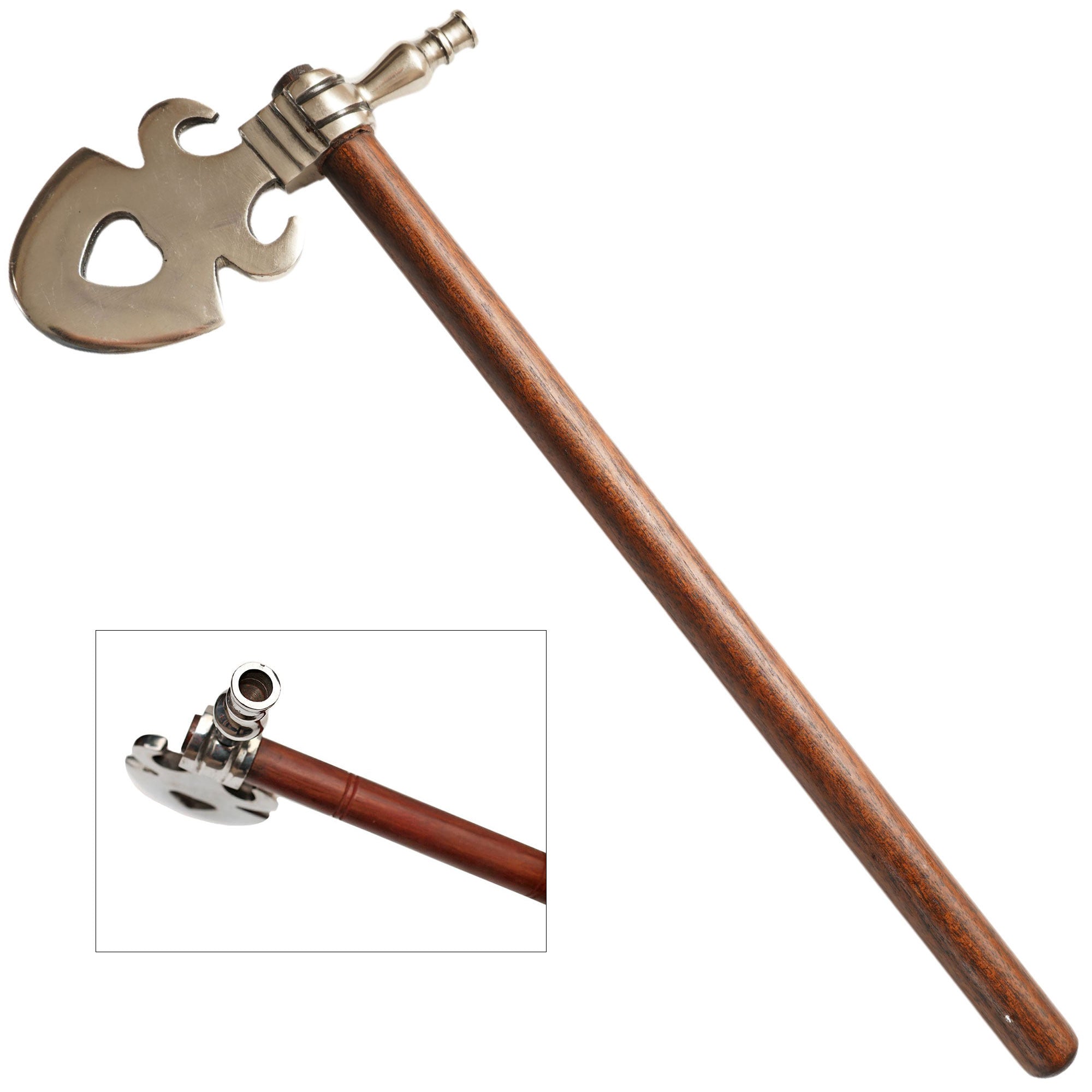 Spontoon Pipe Hawk Peace Axe 17.5 Inches Overall Hatchet Collectible Weapons - Tophatter Daily Deals