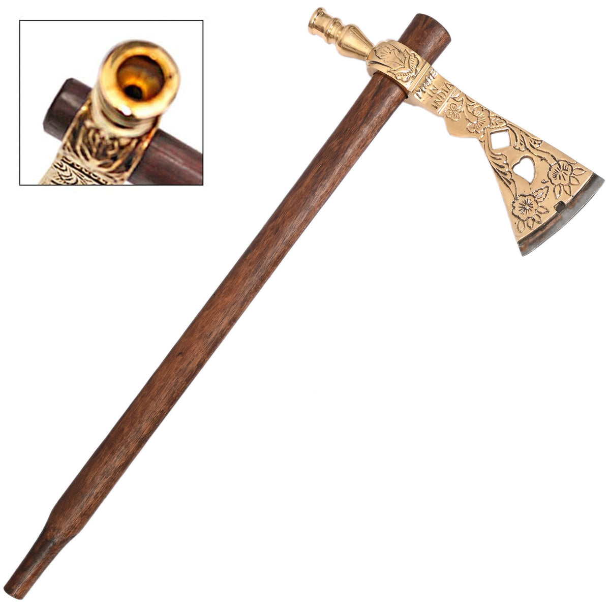 Decorative Collectible Brass Tomahawk Peace Axe Hatchet - TOPHATTER'S ARMORY DEALS Collectible Weapons - Tophatter Daily Deals
