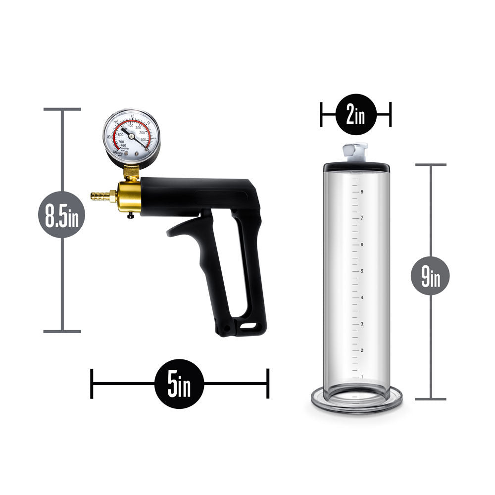 Blush Performance VX7 Vacuum Penis Pump with Brass Trigger and Pressure Gauge – Clear Penis Pump > Pumps > Penis Pumps Performance - Tophatter Daily Deals