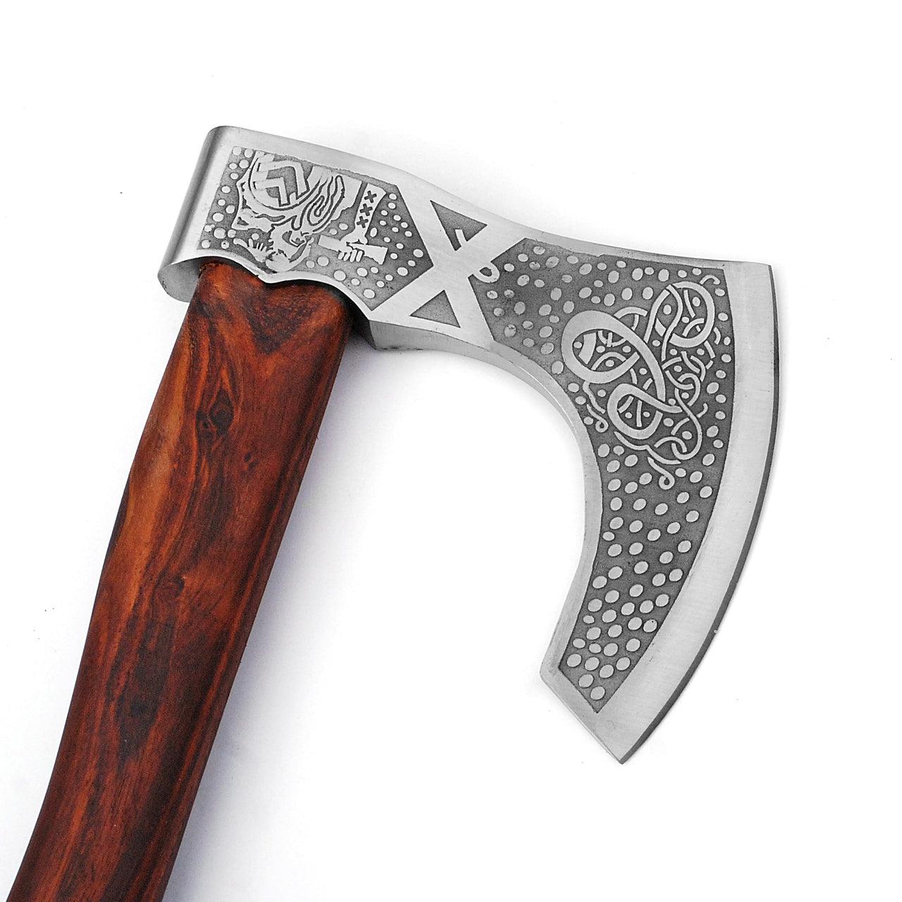 Call to Battle Carbon Steel Medieval Viking Bearded Axe outdoor gear - Tophatter Daily Deals