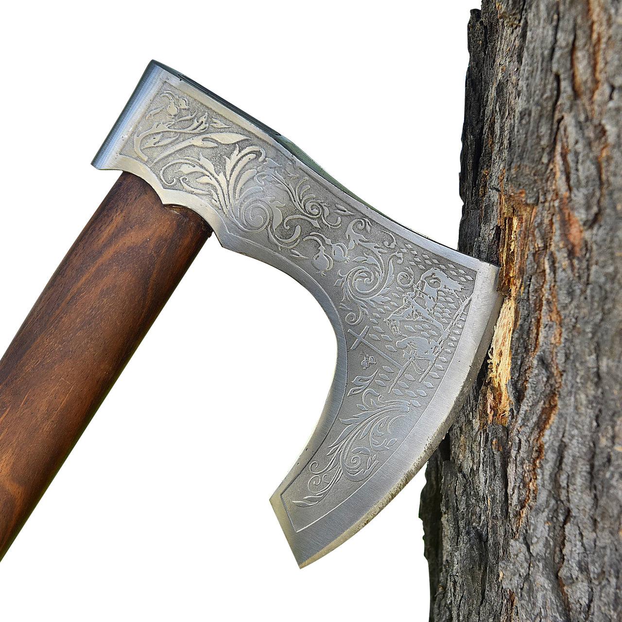 Cowboy Up Carbon Steel Outdoor Bearded Axe outdoor gear - Tophatter Daily Deals