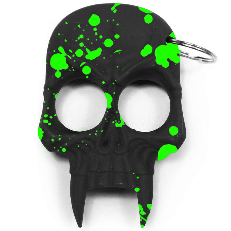 Demonic Skull Zombie Killer Self Defense Keychain Black With Green Splash Collectible Weapons - Tophatter Daily Deals