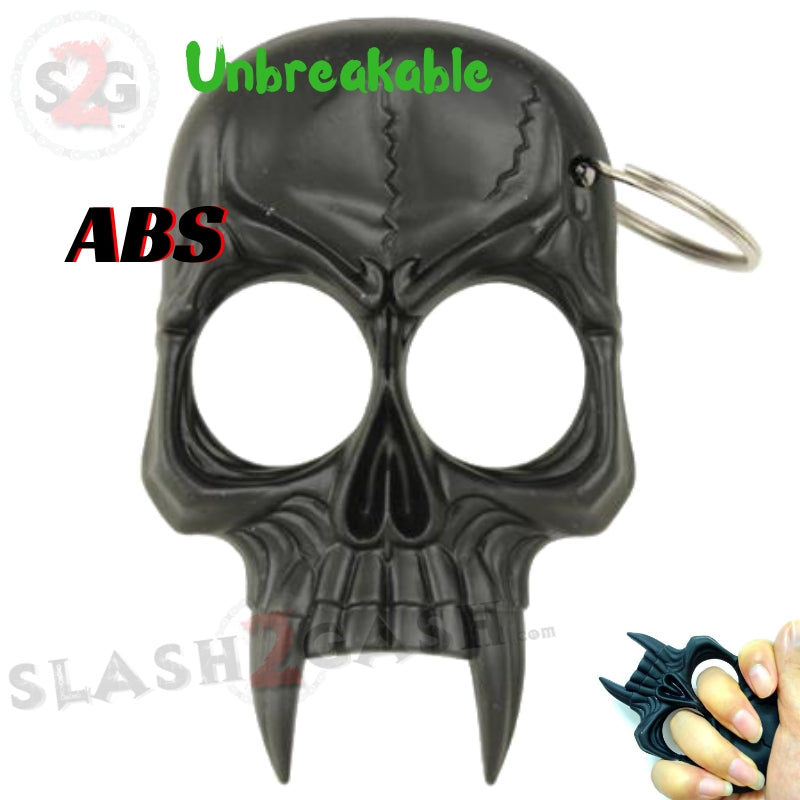Demonic Skull Self Defense Keychain ABS Knuckles - Black SD-KeyChain - Tophatter Daily Deals