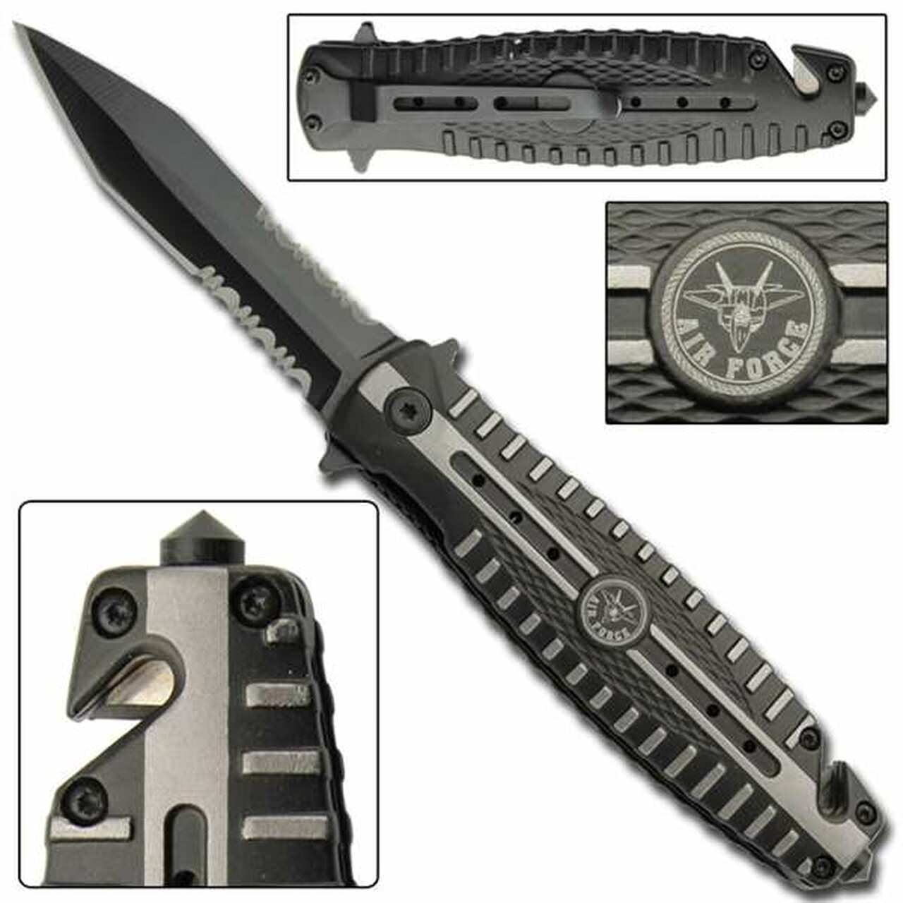 Spring Assist Tactical Military Knife - TOPHATTER'S ARMORY DEALS Collectible Weapons - Tophatter Daily Deals
