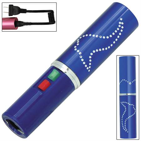 Electrika Lipstick 2.5 Million Volt Stun Gun Blue - 100 Lumen LED Flashlight - Tophatter's Guns'N'Weapons Store Collectible Weapons - Tophatter Daily Deals
