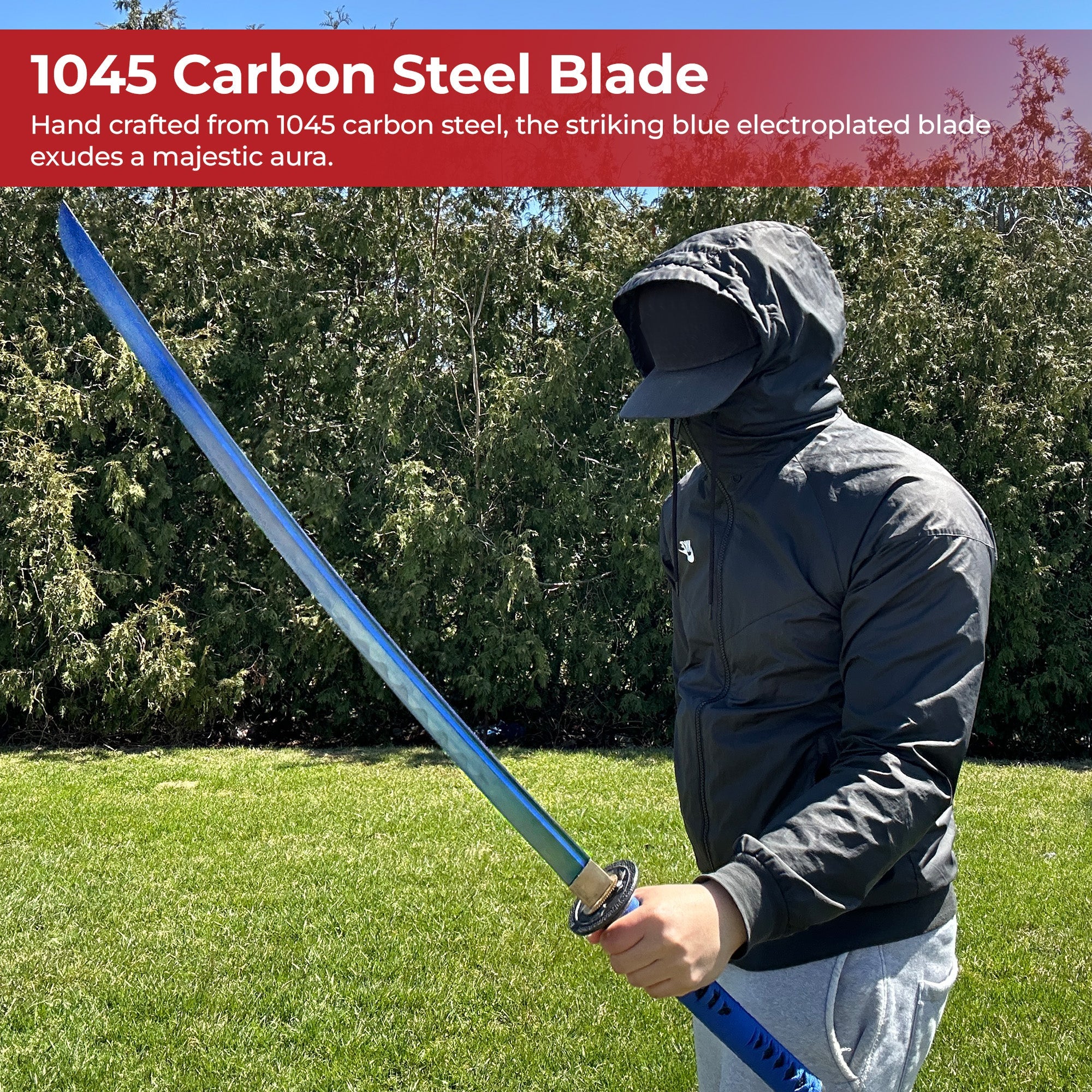Azure Pride Handmade Katana Swords - Tophatter Daily Deals