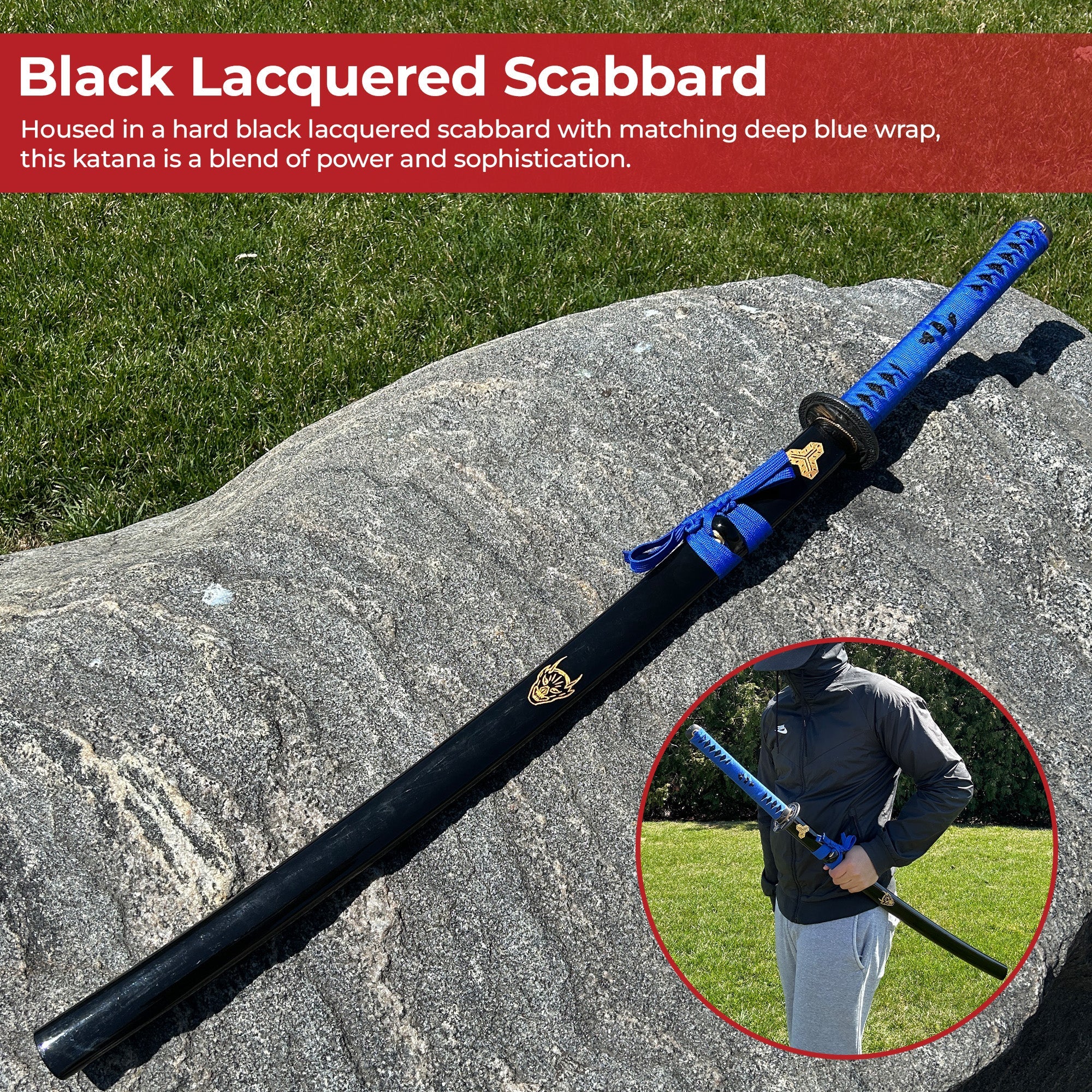 Azure Pride Handmade Katana Swords - Tophatter Daily Deals