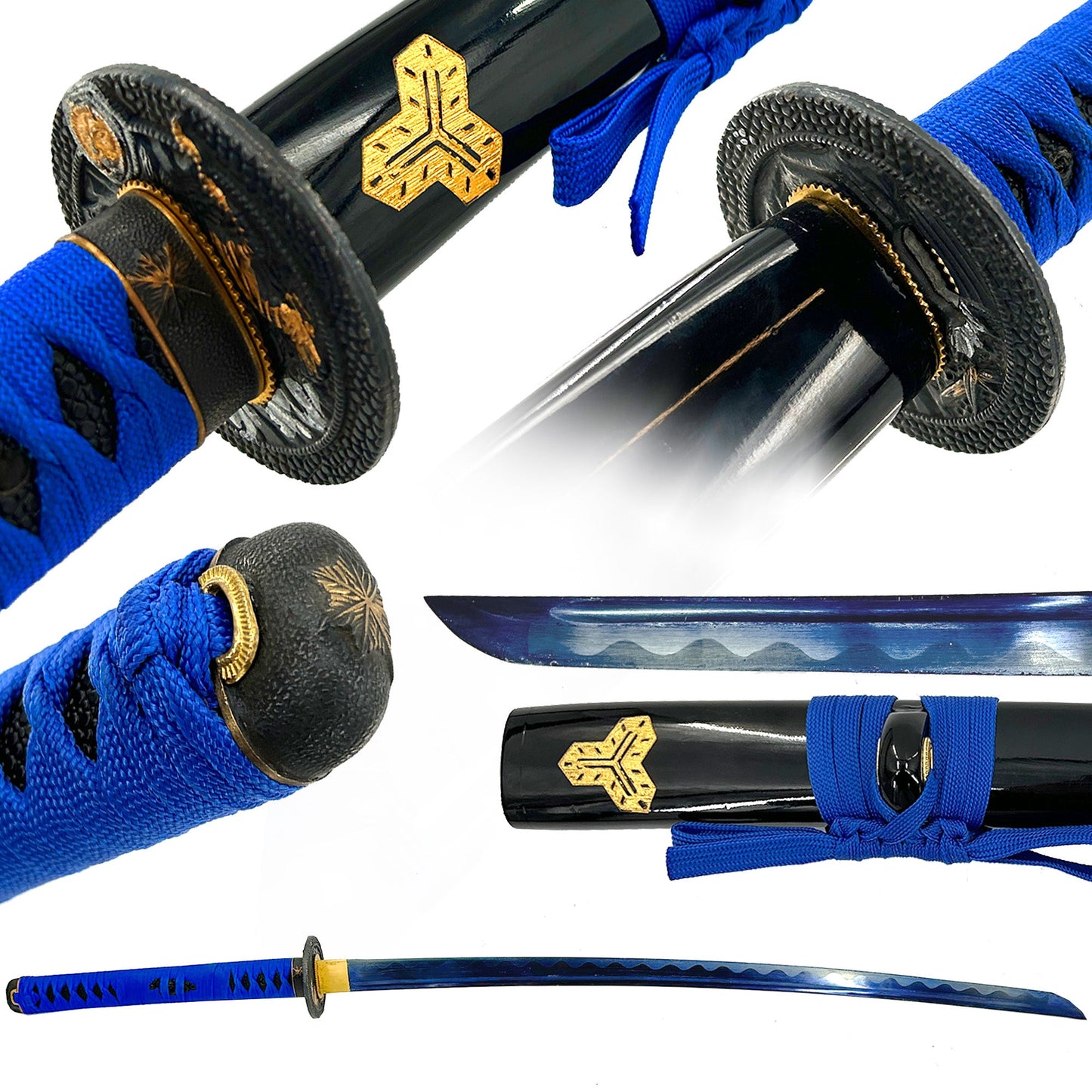 Azure Pride Handmade Katana Swords - Tophatter Daily Deals