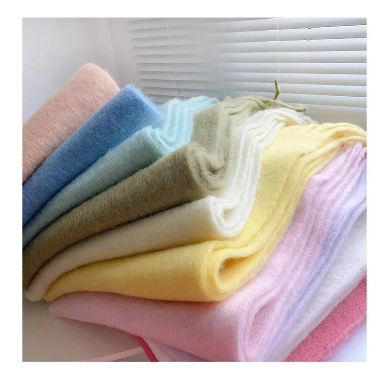 Oversized Women Scarf - Long Fringed Fluffy Wool Winter - Tophatter Daily Deals