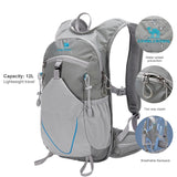 12L Waterproof Mountaineering Backpack Grey Backpacks - Tophatter Daily Deals