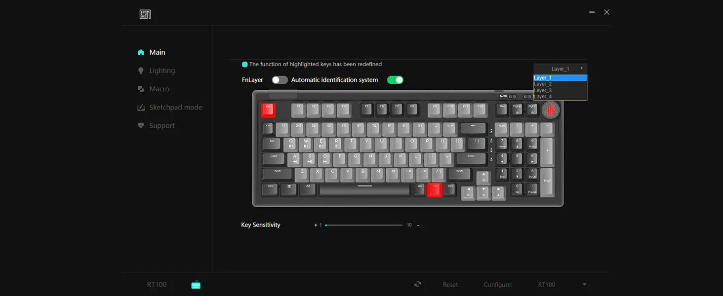 Mechanical Keyboard 97Key 95 Percent Gasket Mini Display - Tophatter Daily Deals