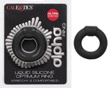 Alpha Liquid Silicone Optimum Ring Ultra Stretchy Black Size Medium > Cock Ring > Single - Tophatter Daily Deals