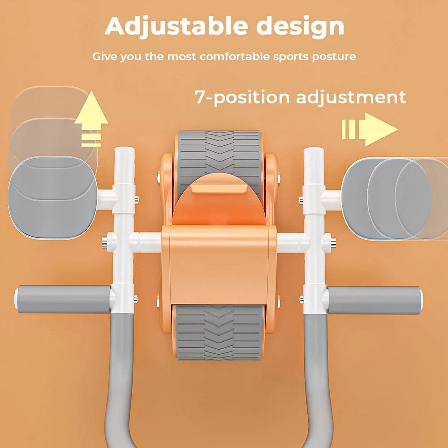 Roller for Abs Workout - Ab Roller Wheel Automatic Spring Back Elbow Support Tool Exercise & Fitness - Tophatter Daily Deals