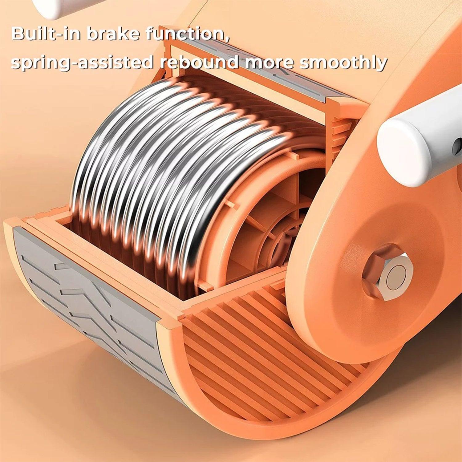 Roller for Abs Workout - Ab Roller Wheel Automatic Spring Back Elbow Support Tool Exercise & Fitness - Tophatter Daily Deals